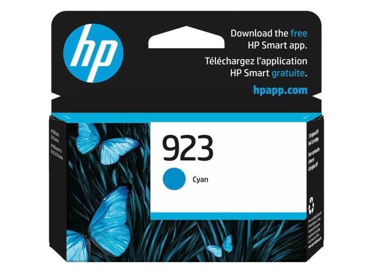 HP 923 Cyan Original Ink Cartridge, Cyan