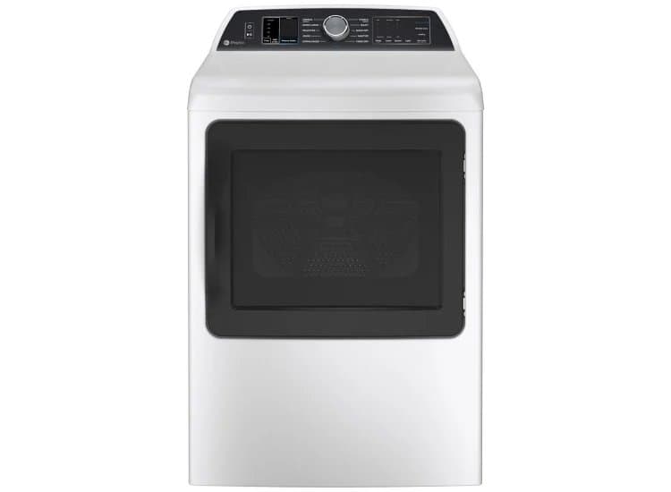 GE Profile 7.4 Cu. Ft. White Smart Gas Dryer With Sanitize Cycle And Sensor Dry - PTD70GBSTWS