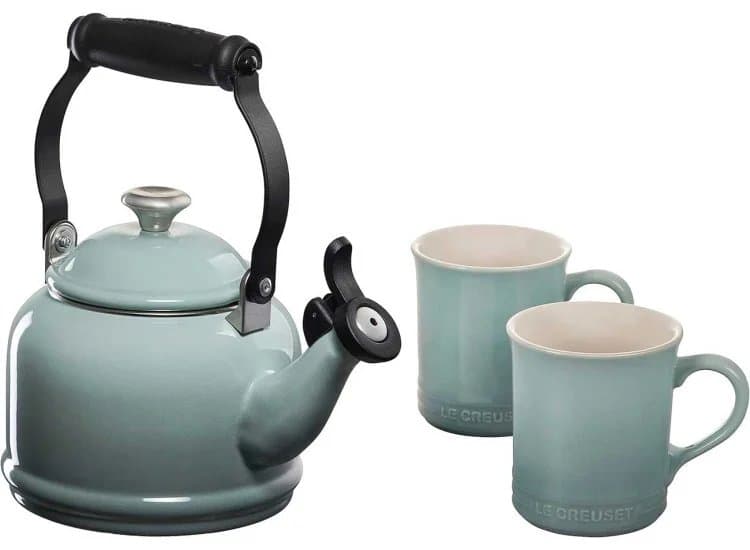 Le Creuset Demi Kettle & Mugs Set, Sea Salt