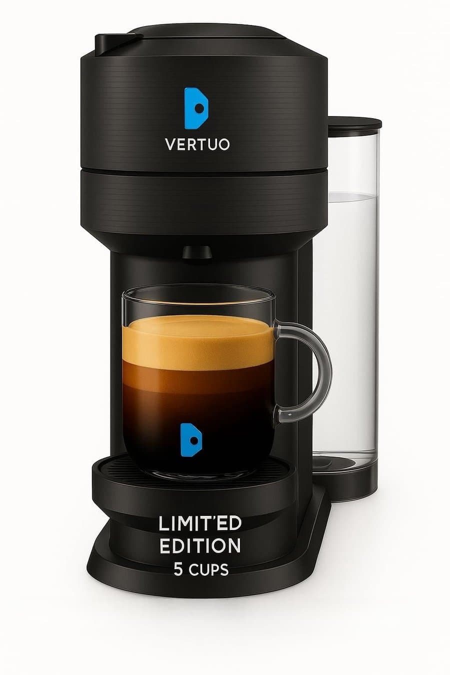 De'Longhi Next Coffee and Espresso Machine Limited Edition, 5-Cup Capacity, Matte Black Finish, Over 1 LB Weight, Premium Home Coffee Maker for Rich Espresso and Coffee Brewing BNV520MTB1BUC1