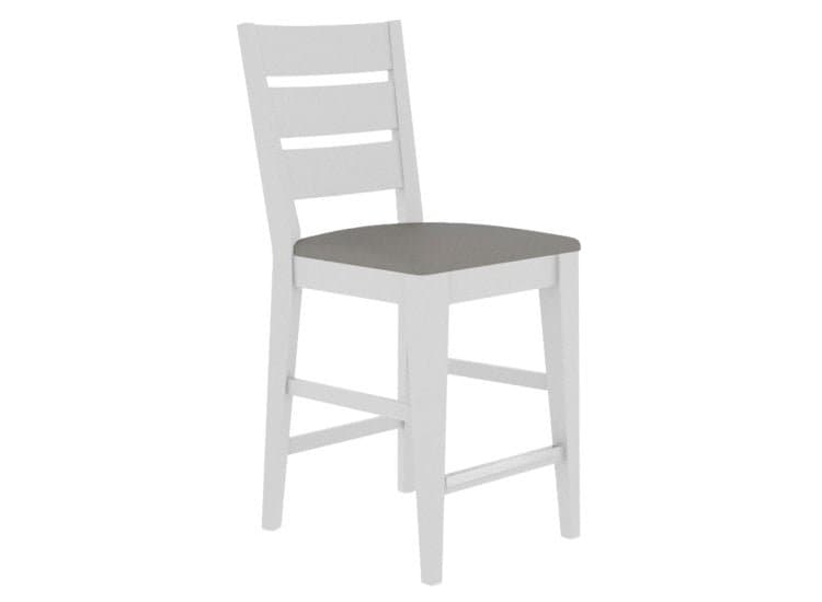 Canadel Gourmet Counter Stool 9023 in Dove White | XW Faux Leather