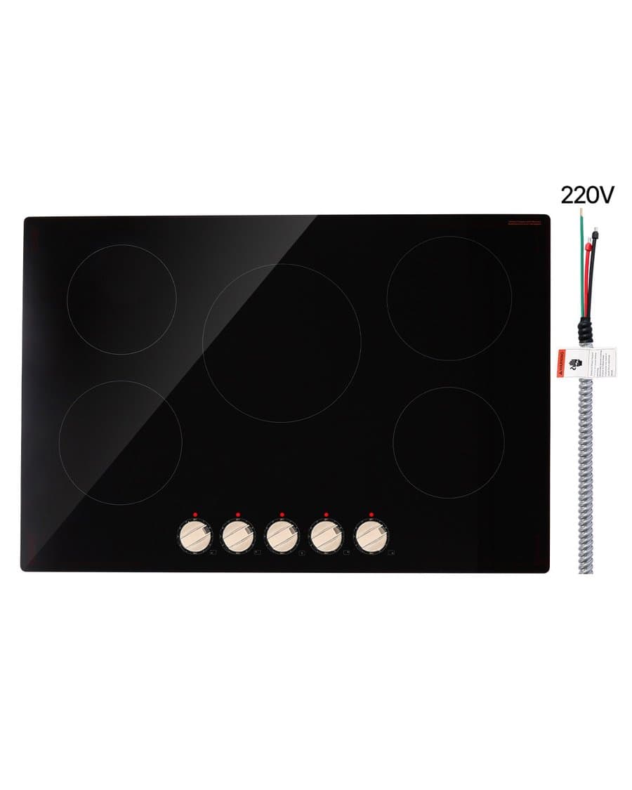 VEVOR Induction Cooktop 30-in 4 burners Black Induction Cooktop