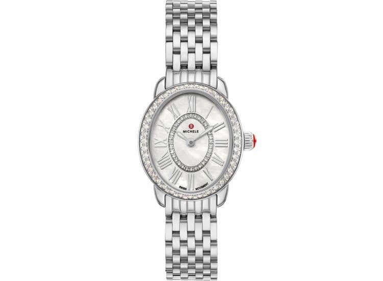 Michele Serein Oval Diamond Watch