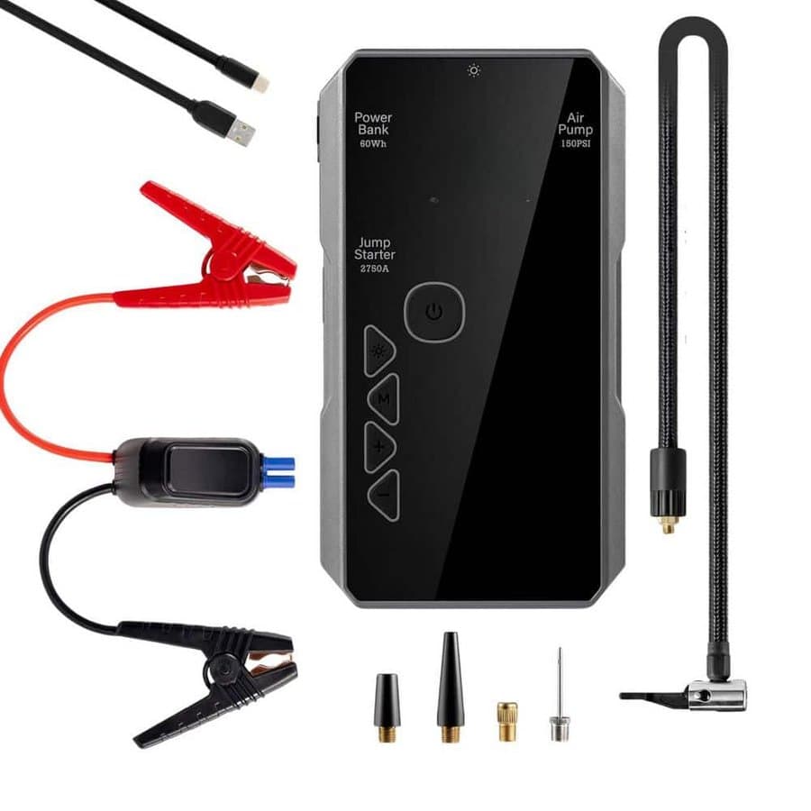 Lukyamzn All-in-One Car Battery Jump Starter with Air Compressor