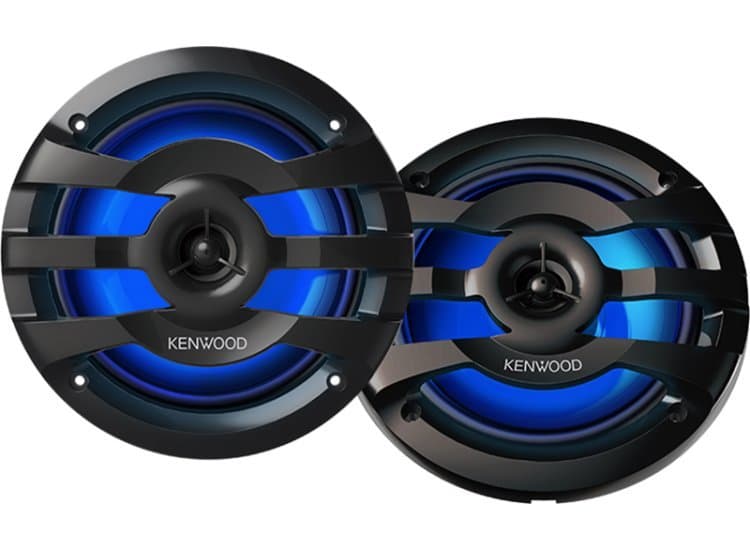 Kenwood 6.5" Black 2-Way Marine Speakers With Illumination