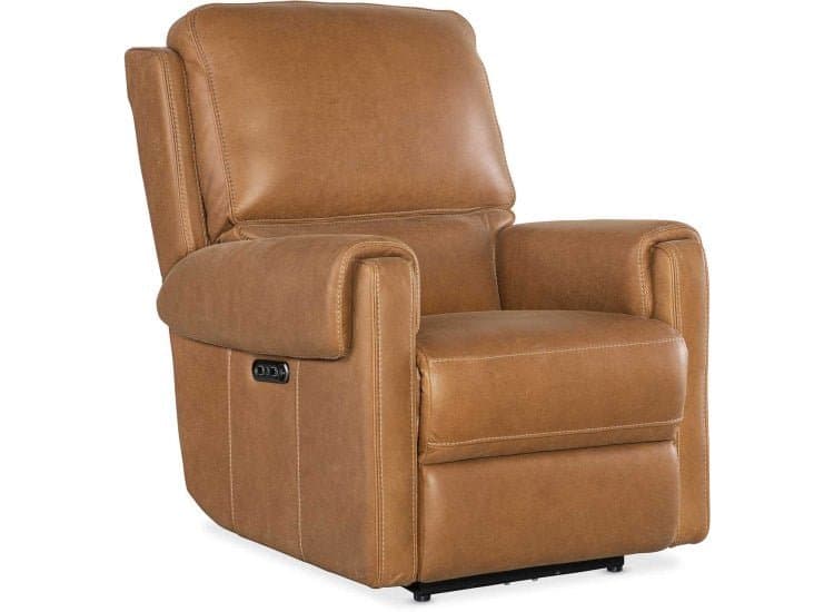 Hooker Furniture Somers Power Recliner with Power Headrest, Denver Coffee