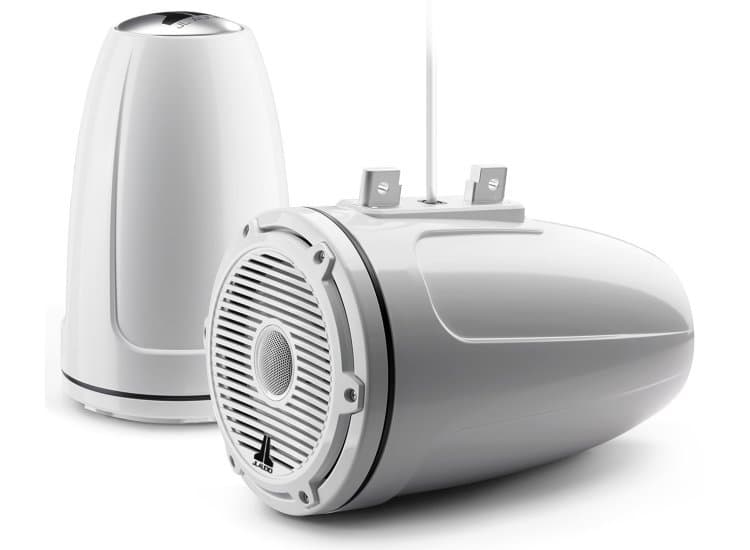 JL Audio M6 Series 7.7-inch Enclosed Tower Coaxial System in Gloss White (Pair)