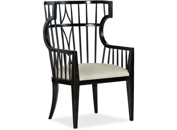 Hooker Furniture Casual Dining Sanctuary Couture Host Chair, Noir