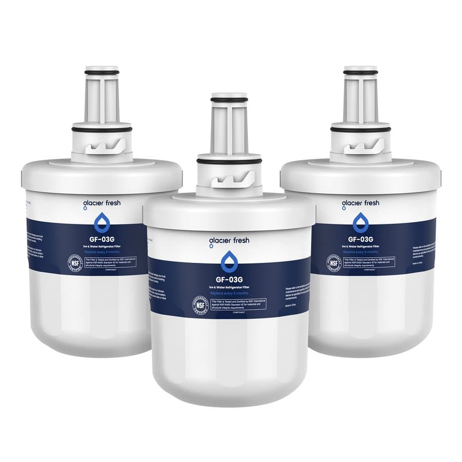 Glacier Fresh Twist-in Refrigerator Water Filter DA97-17376B Replacement for Samsung HAF-QIN/EXP RF28R7201SR 3-Pack