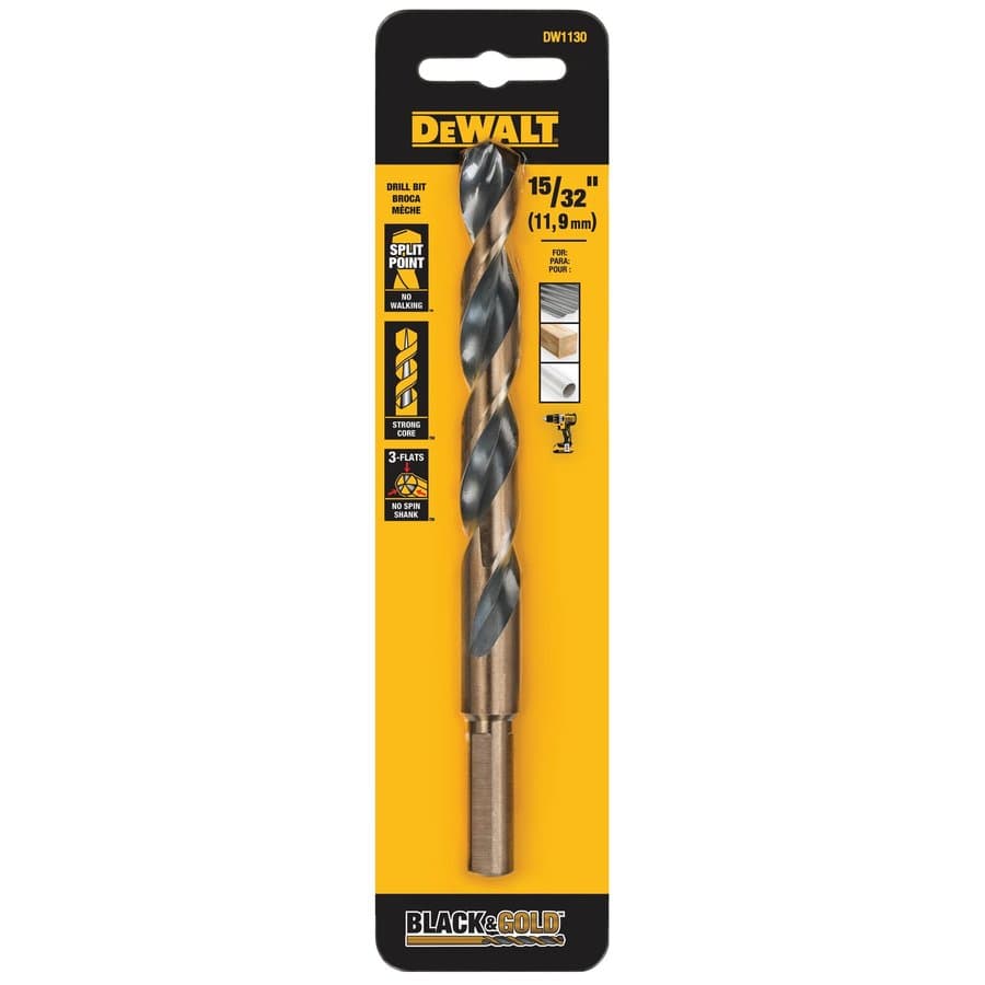DEWALT 5.20mm x 3-23/32-in Black and gold coated HSS Jobber length Twist Drill Bit