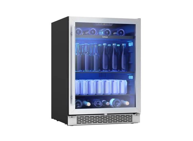 Brisas By Zephyr 5.8 Cu. Ft. Single Zone Beverage Cooler 24-Inch Wide, Stainless Frame