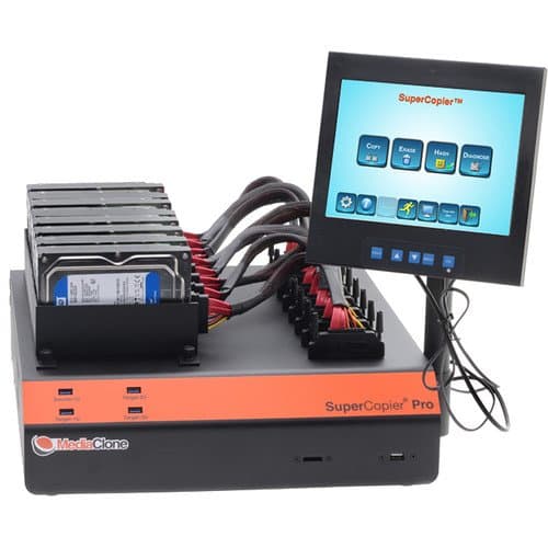 MediaClone SuperCopier Desktop Pro Gen 3 Drive Duplicator with 8 x SAS/SATA Ports
