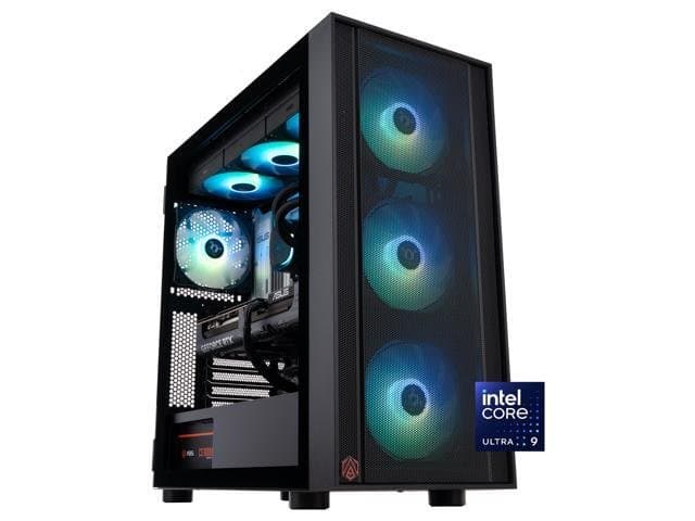 ABS Eurus Aqua Gaming PC Powered By Asus- Windows 11-Intel Core Ultra 9 285K-GeForce RTX 5080- DLSS 4-AI-Powered Performance-32GB DDR5 6400MHz