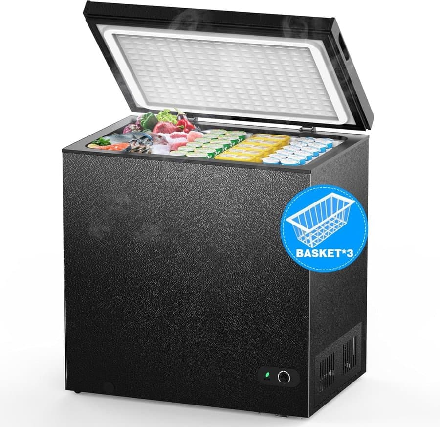 COWSAR 7-cu ft Garage Ready Chest Freezer ( Black )