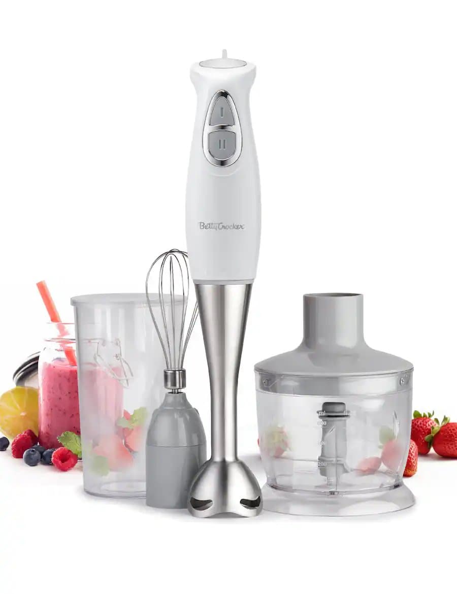 BETTY CROCKER Immersion Blender2-Speed, White