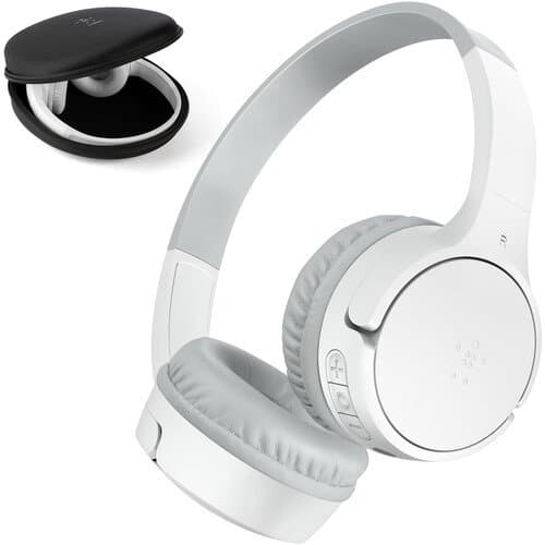 Belkin SoundForm Mini Wireless On-Ear Headphones for Kids (Gen 2, White)