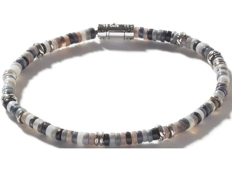 John Hardy Heishi Bracelet-Size Medium-in Sterling Silver and Australian Opal