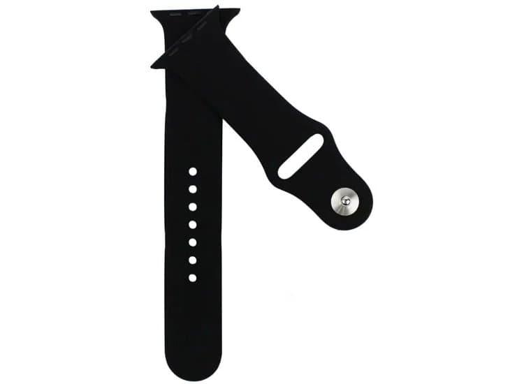 Abt 42/44/45/46/49mm Apple Watch Sport Band, Black Silicone