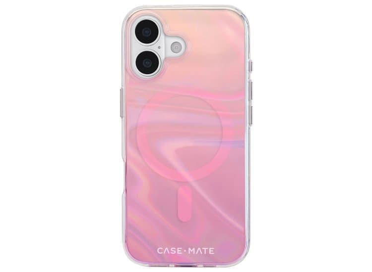 Case-Mate MagSafe Phone Case for iPhone 17, Peach Soap Bubble