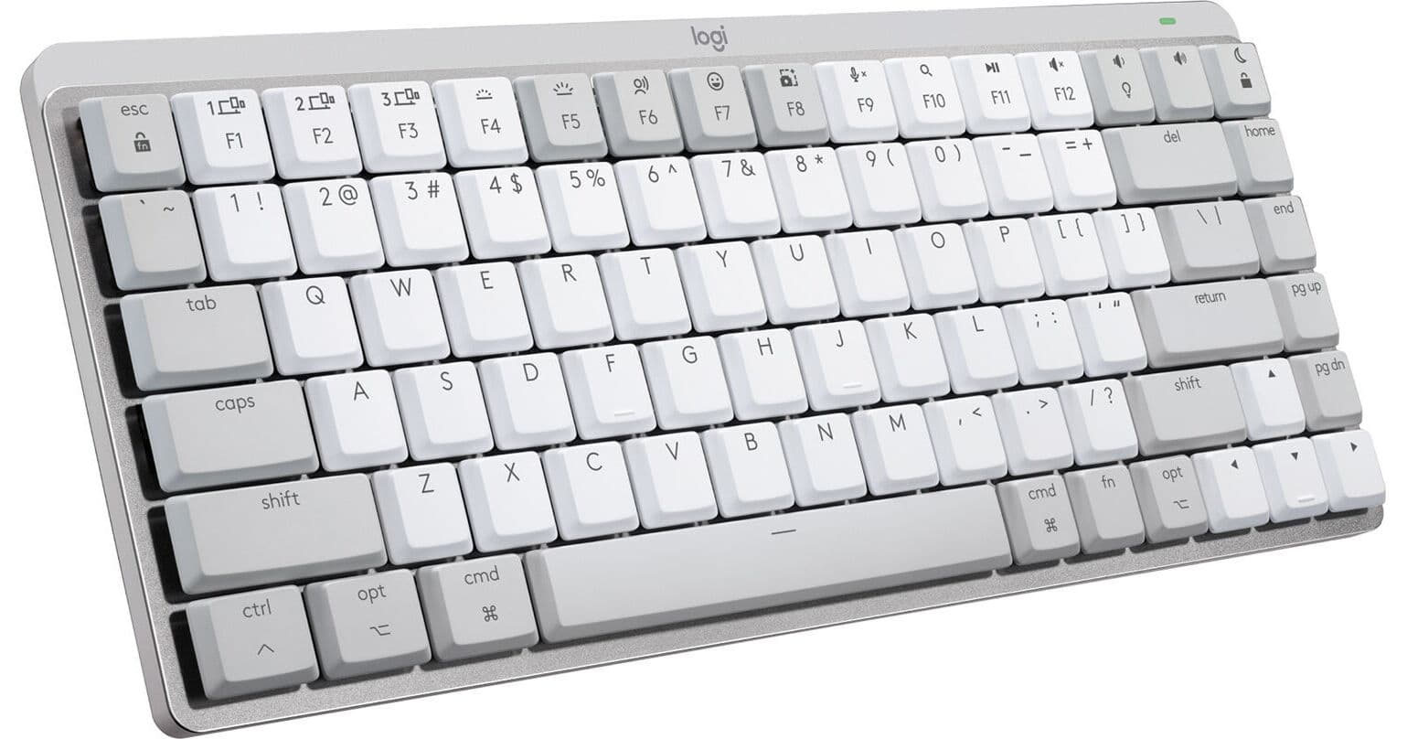 Logitech MX Mechanical Mini for Mac Wireless Keyboard (Pale Gray, Tactile Quiet)