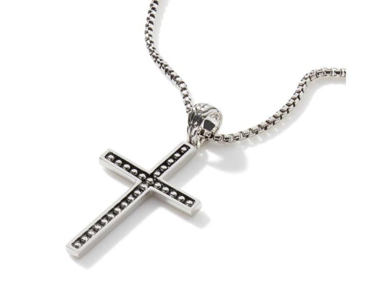 John Hardy Jawan Cross Pendant Necklace, Sterling Silver