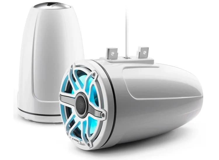 JL Audio M6 Series 7.7" Gloss White Enclosed Tower Coaxial System (Pair)