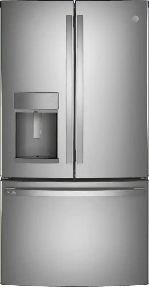 GE Profile 22.1 Cu. Ft. Counter-Depth French-Door Refrigerator 36-Inch Wide ADA in Fingerprint Resistant Stainless Steel - PYE22KYNFS