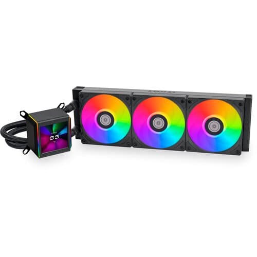 Lian Li Galahad II LCD 360 AIO CPU Liquid Cooler with Performance Fans (Black)