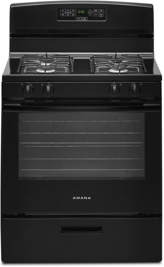 Amana 30" Gas Range Black
