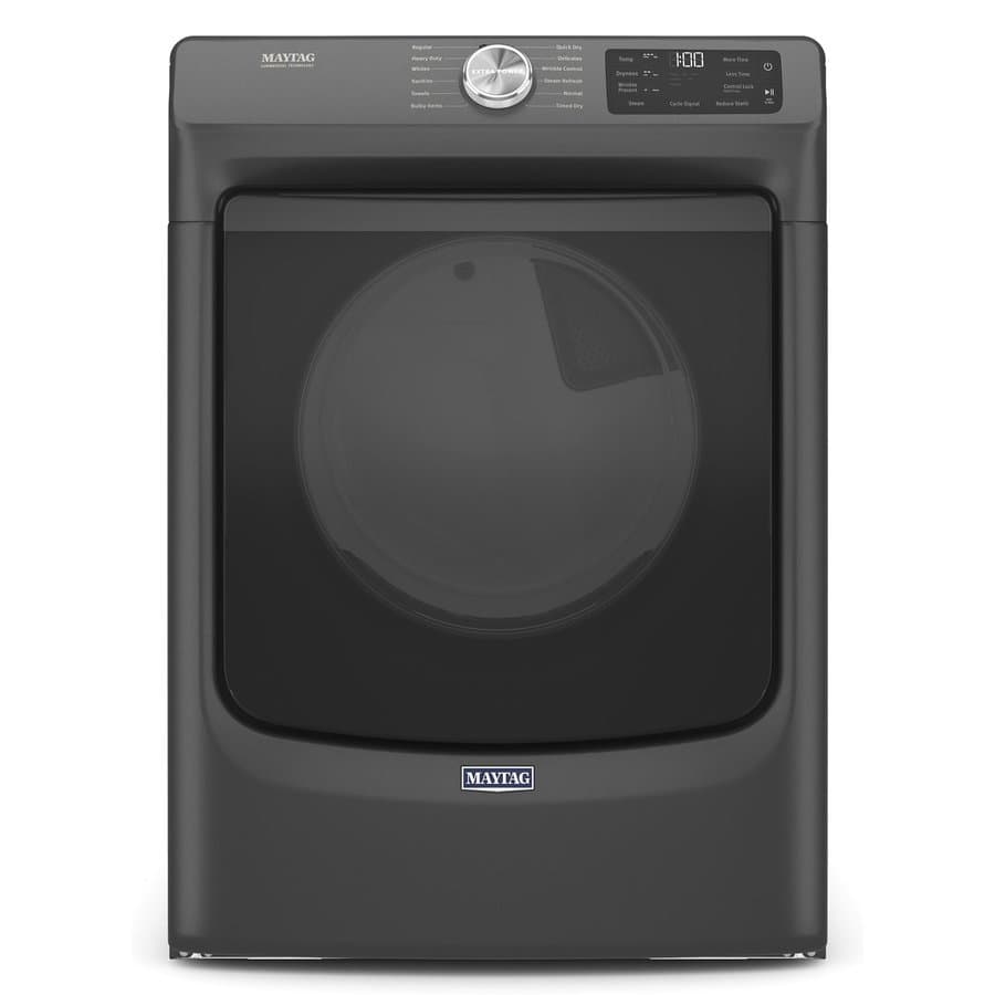 Maytag 7.3-cu ft Stackable Vented Electric Dryer with Steam Cycle ( Volcano Black )