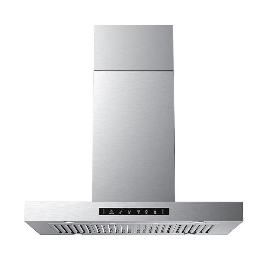 42 in. 900 CFM Ducted Island Range Hood with LED light in Stainless Steel