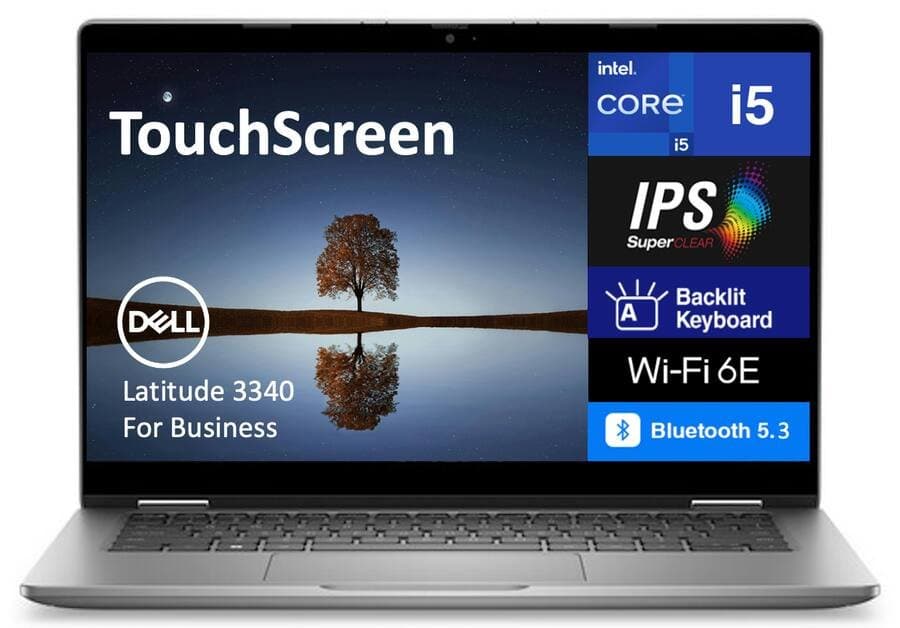 Dell Latitude 3340 2-in-1 Laptop 13.3 FHD (Intel i5-1335U, 16GB LPDDR5, 1TB PCIe SSD, Intel Iris Xe, Win 11 Pro)