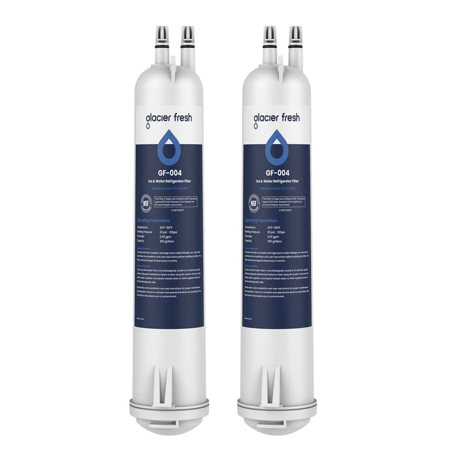 Glacier Fresh Push-in Refrigerator Water Filter Replaceable for Everydrop EDR3RXD1 Compatible with 4396841 5-Pack
