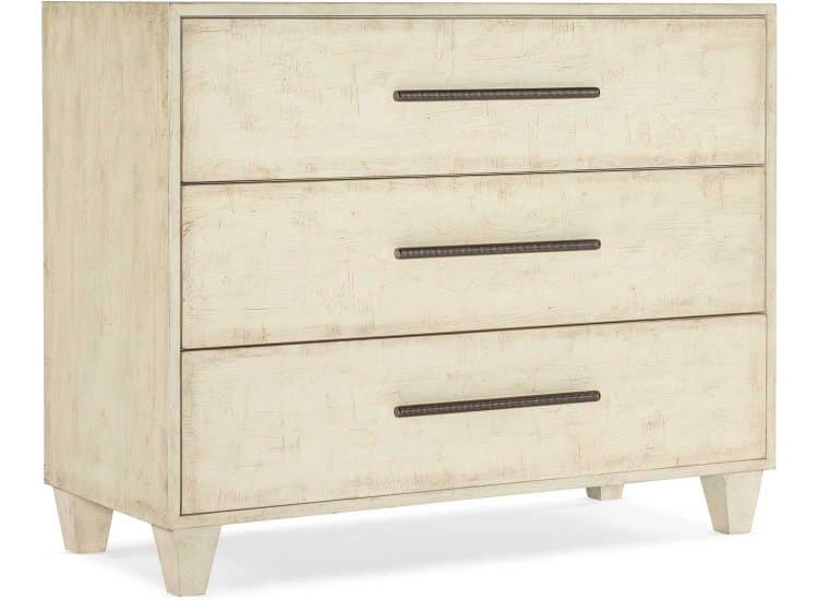 Hooker Furniture Living Room Melange Saffron Chest with Three Drawers, Textured Cream