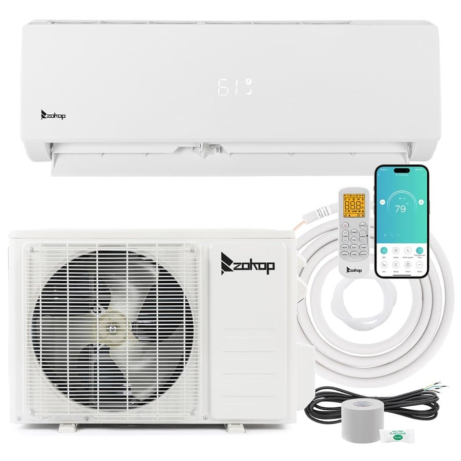 BLACK+DECKER 1 zone 9000-BTU Ductless Mini Split Air Conditioner Heat Pump Included with 115-Volt