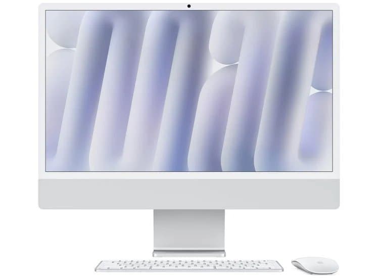 Apple 24-Inch iMac M4 10-Core 32GB RAM 512GB SSD, 10-Core GPU Retina 4.5K Desktop Computer in Silver (Late 2024)