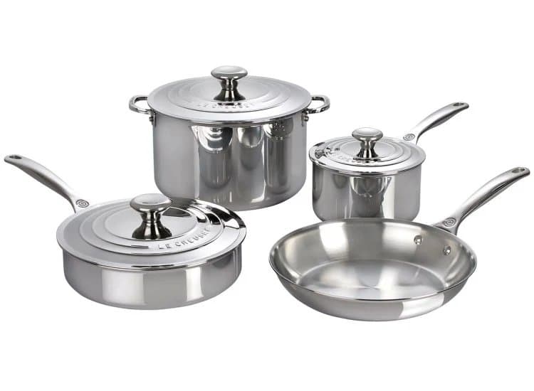 Le Creuset 7-Piece Stainless Steel Cookware Set