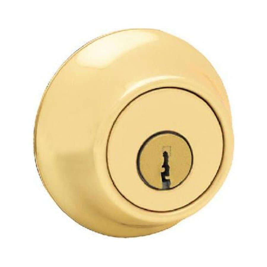Kwikset Double-Cylinder Deadbolt Lock SmartKey Security - Polished Brass - 1 Pack