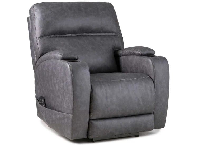 HomeStretch Jaguar Power Recliner, Graphite Leather