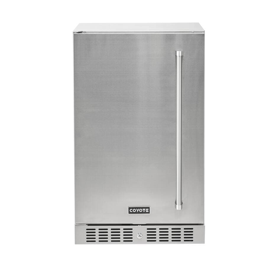 Coyote 4.1 Cu. Ft. Built-In Refrigerator Left Hinge 21-Inch Wide - C121R - S - L
