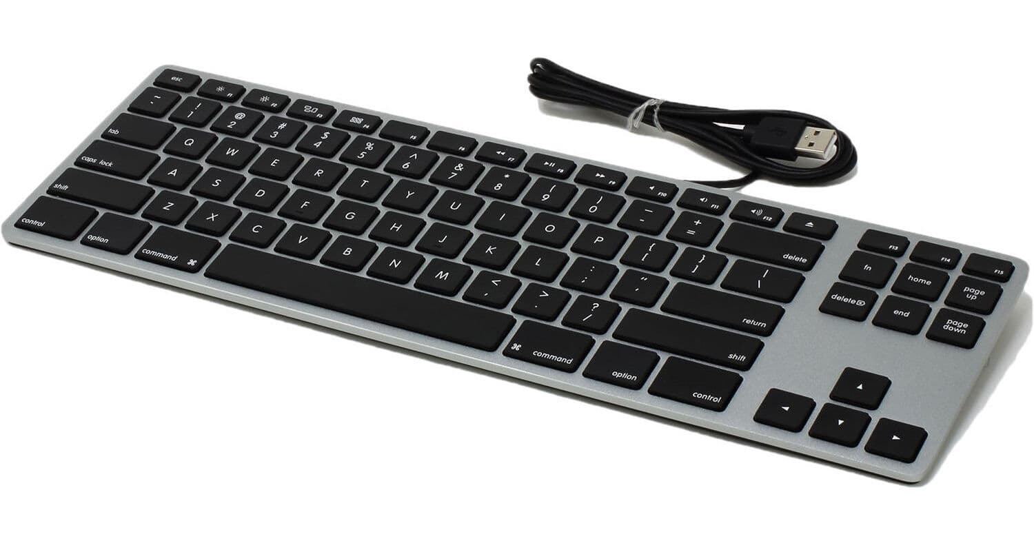 Matias Wired Aluminum Tenkeyless Keyboard (Space Gray)