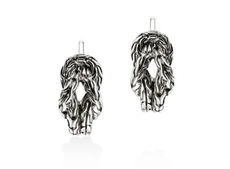 John Hardy Love Knot Hoop Earrings 13mm, Sterling Silver