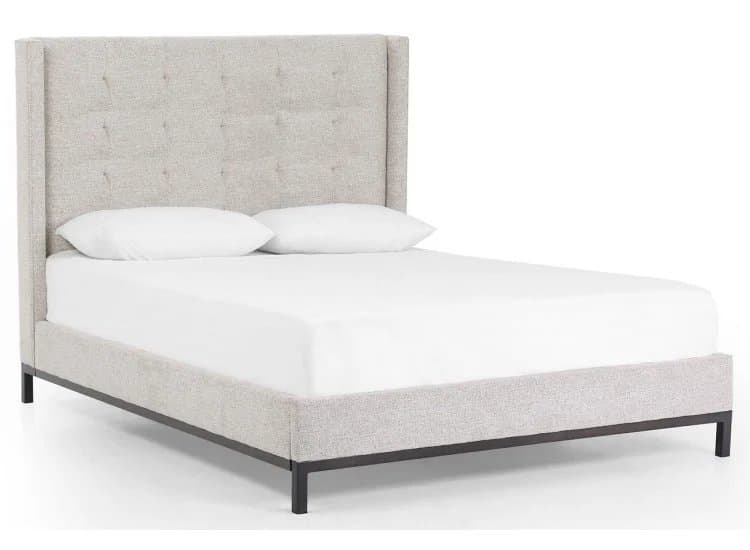 Four Hands Newhall Bed-Queen-in Plushtone Linen Fabric