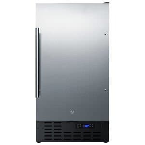 Summit 18 in. 2.7 cu. ft. ADA Compliant Undercounter Refrigerator-Stainless Steel with Black Cabinet