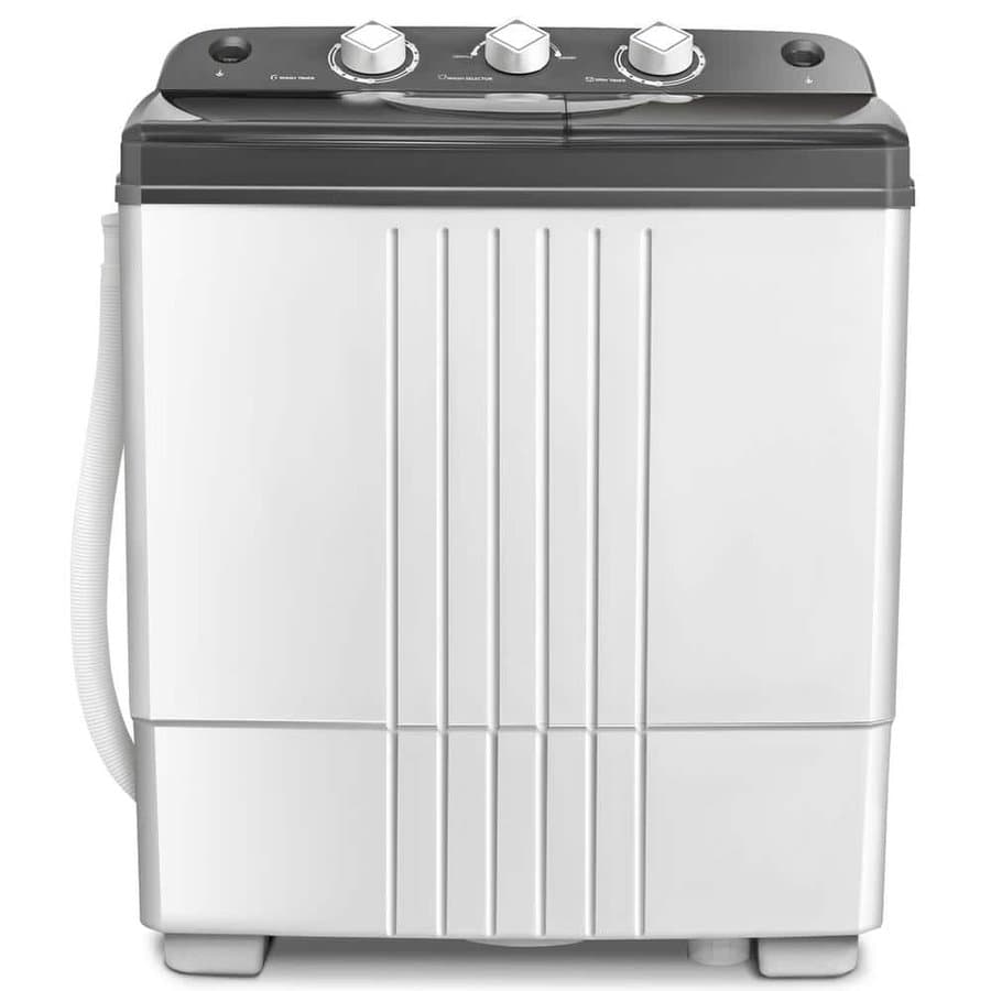 15 in. 1.4 cu. ft. High-Efficiency 120-Volt Smart Portable Top Load Washing Machine with Steam, White