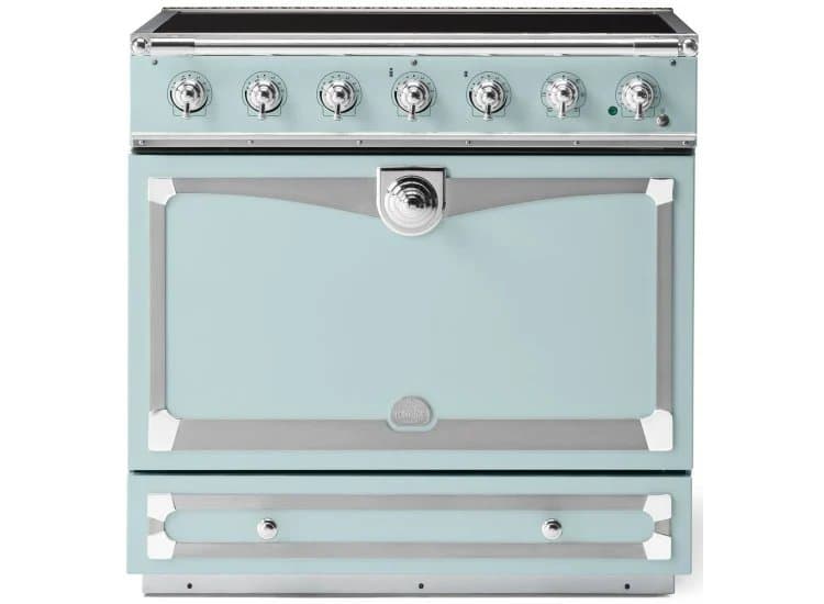 La Cornue CornuFe 90 Albertine 36 In. Roquefort With Polished Chrome Accents Induction Range - C9QP-I