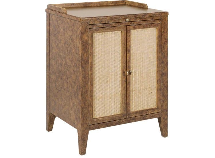 Hooker Furniture Archives Nightstand with Two Doors, Amber Faux-Tortoise Shell
