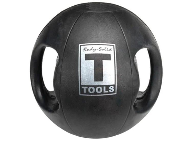 Body-Solid 14 lb Black Dual Grip Medicine Ball