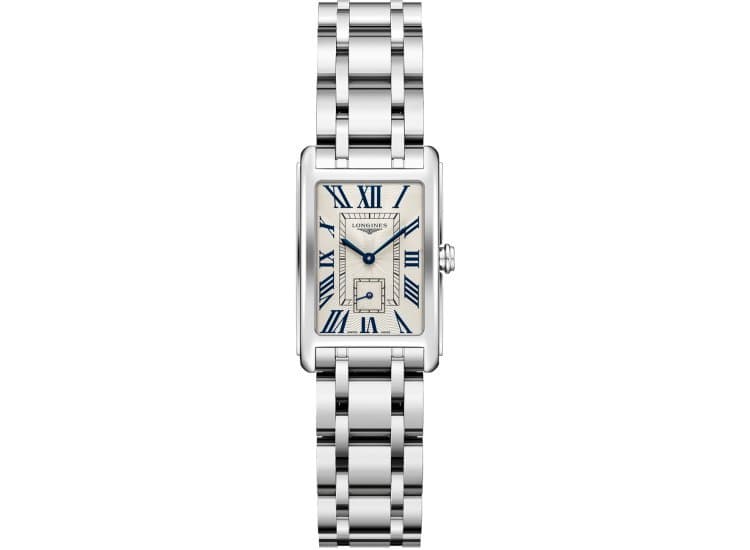 Longines DolceVita Stainless Steel Watch, Silver Flinique Dial, 20.8 x 32 mm