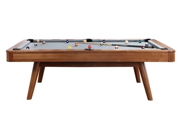 HB Home Elton Mid Century Modern Pool Table-7-Foot, Walnut Mist